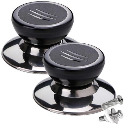 Kricely (As show, One size) 2Pcs Pot Lid Knobs Universal Pot Lid Cover Knob Replacement Kricely (As show, One size) 2Pcs Pot Lid Knobs Universal Pot Lid Cover Knob Replacement