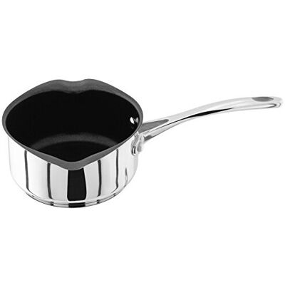 Stellar 7000 Stainless Steel 14cm Non Stick Milk Pan with Dual Pouring Lips Stellar 7000 Stainless Steel 14cm Non Stick Milk Pan with Dual Pouring Lips