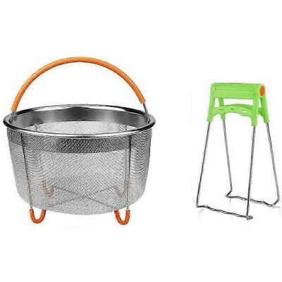 Kikidex (As show, One size) Stainless Steel Steamer Basket Set,Instant-Pot Accessories c Kikidex (As show, One size) Stainless Steel Steamer Basket Set,Instant-Pot Accessories c