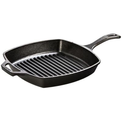 Lodge Cast Iron Grill Pan 26.67 cm / 26.67 cm Cast Iron Black 26.7 cm (10.5 i Lodge Cast Iron Grill Pan 26.67 cm / 26.67 cm Cast Iron Black 26.7 cm (10.5 i