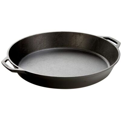 Lodge 17 Inch Pre-Seasoned Cast Iron Skillet - Dual Assist Handles - Use in the Lodge 17 Inch Pre-Seasoned Cast Iron Skillet - Dual Assist Handles - Use in the