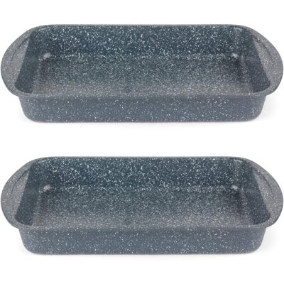 Russell Hobbs COMBO-5446 Roasting Pan Set Of 2 - 38cm Non Stick Oven Roasting Tr Russell Hobbs COMBO-5446 Roasting Pan Set Of 2 - 38cm Non Stick Oven Roasting Tr