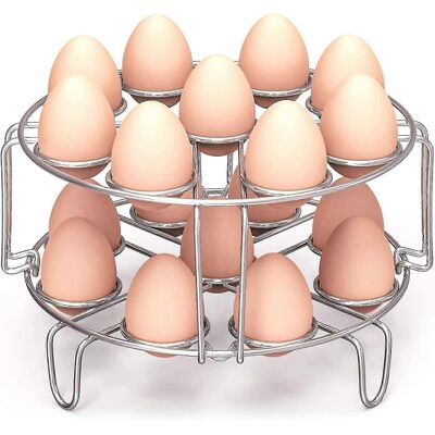 Unbranded Stackable Egg Rack, Kitchen Tripod Steamer for Cooking 18 Eggs, Stainless Steel Unbranded Stackable Egg Rack, Kitchen Tripod Steamer for Cooking 18 Eggs, Stainless Steel