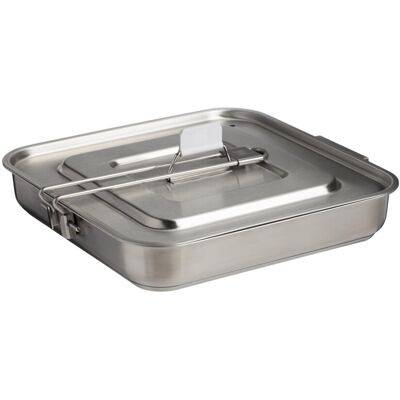 Stanley Wildfare Pro 5-Piece Stainless Steel Square Pan Cook Set 10 in Fry Pan Stanley Wildfare Pro 5-Piece Stainless Steel Square Pan Cook Set 10 in Fry Pan
