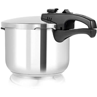 Tower T80244 6L/22cm Pressure Cooker with Steamer Basket, Stainless Steel, Silve Tower T80244 6L/22cm Pressure Cooker with Steamer Basket, Stainless Steel, Silve