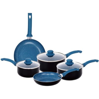 Gr8 Home Blue Aluminium 8 Pc Induction Cookware Set Gr8 Home Blue Aluminium 8 Pc Induction Cookware Set