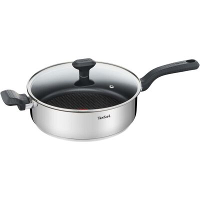 Tefal Comfort Max 26cm Stainless Steel Saute Pan, Durable Non-Stick Pan with The Tefal Comfort Max 26cm Stainless Steel Saute Pan, Durable Non-Stick Pan with The