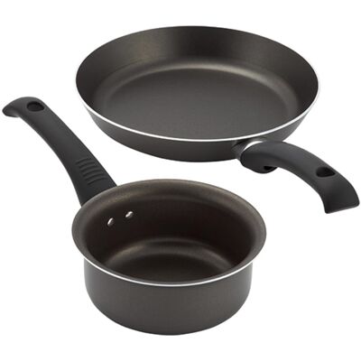 Judge Everyday Cookware Set - 14cm Milk Pan & 24 cm Frying Pan, Teflon Non-Stick Judge Everyday Cookware Set - 14cm Milk Pan & 24 cm Frying Pan, Teflon Non-Stick