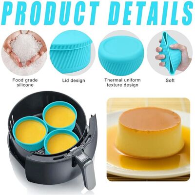 Unbranded 8Pcs Air Fryer Egg Poacher,Air Fryer Egg Mould, Ramekins for Air Fryer, Easy to Unbranded 8Pcs Air Fryer Egg Poacher,Air Fryer Egg Mould, Ramekins for Air Fryer, Easy to