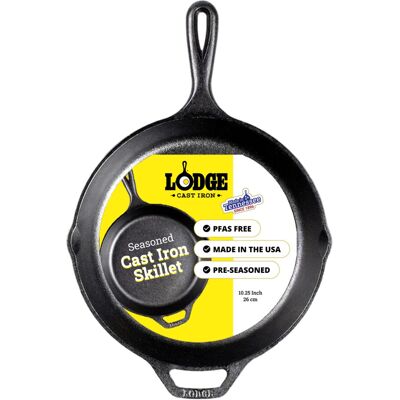 Lodge Pre-Seasoned Cast Iron Skillet for Indoor and Outdoor Use. Induction Fryin Lodge Pre-Seasoned Cast Iron Skillet for Indoor and Outdoor Use. Induction Fryin