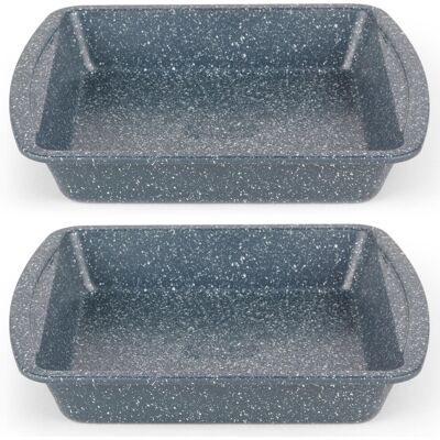Russell Hobbs COMBO-5444 Square Baking Pan Roaster Tray Set of 2 Russell Hobbs COMBO-5444 Square Baking Pan Roaster Tray Set of 2