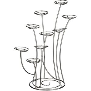 Premier Housewares Swirl Cake Stand, 9 Cups, Chrome Premier Housewares Swirl Cake Stand, 9 Cups, Chrome