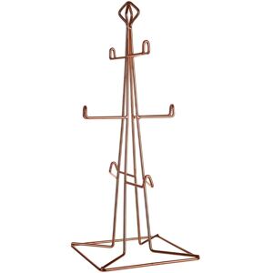 Premier Housewares Vertex 6-Cup Copper Plated Mug Tree Rose Gold Mug Stand Premier Housewares Vertex 6-Cup Copper Plated Mug Tree Rose Gold Mug Stand