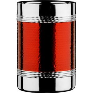 Premier Housewares Bottle Cooler with Hammered Red Band - Stainless Steel Premier Housewares Bottle Cooler with Hammered Red Band - Stainless Steel