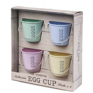 Unbranded Eddingtons Vintage Set Of 4 Egg Cups Buckets - Pastel Shades - Designs - egg ed Unbranded Eddingtons Vintage Set Of 4 Egg Cups Buckets - Pastel Shades - Designs - egg ed