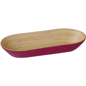 Premier Housewares Kyoto Spun Bamboo Oblong Bowl, Raspberry Premier Housewares Kyoto Spun Bamboo Oblong Bowl, Raspberry