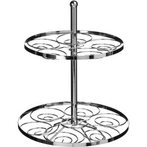 Premier Housewares Swirl 2-Tier Cake Stand - Chrome Premier Housewares Swirl 2-Tier Cake Stand - Chrome