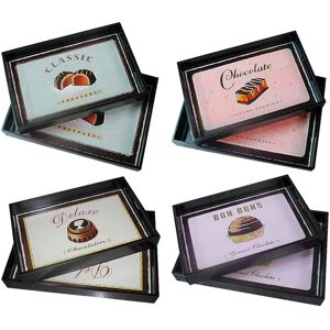Premier Housewares Versatile Set Of Two Assorted Design Trays, Assorted Design Lightweight Trays, D Premier Housewares Versatile Set Of Two Assorted Design Trays, Assorted Design Lightweight Trays, D