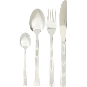 Premier Housewares Aviv Deco 16pc Cutlery Set Etched Stainless Steel Premier Housewares Aviv Deco 16pc Cutlery Set Etched Stainless Steel