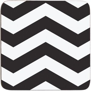 Premier Housewares Chevron Coasters - Set of 4, Black/White Premier Housewares Chevron Coasters - Set of 4, Black/White