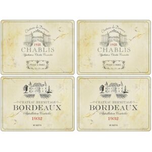 Pimpernel Vin De France Placemats, Wood, Multi-Colour, Medium, Set of 4 Pimpernel Vin De France Placemats, Wood, Multi-Colour, Medium, Set of 4