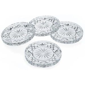 Godinger Dublin 4-Piece Coaster Set - Silver Finish, 4 x 4 x 0.38 in, 25987 Godinger Dublin 4-Piece Coaster Set - Silver Finish, 4 x 4 x 0.38 in, 25987