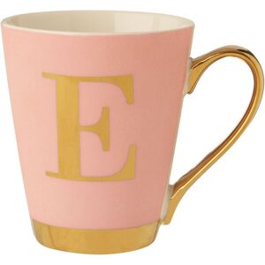 Premier Housewares Personalized Pink Frosted Deco E Letter Monogram Mug, Stylish Mug For Kitchen, D Premier Housewares Personalized Pink Frosted Deco E Letter Monogram Mug, Stylish Mug For Kitchen, D