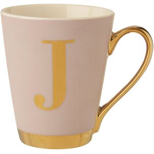 Premier Housewares Personalized Pastel Pink Frosted Deco J Letter Monogram Mug - Mug Premier Housewares Personalized Pastel Pink Frosted Deco J Letter Monogram Mug - Mug