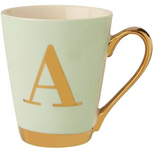 Premier Housewares Mimo Green Frosted Deco A Letter Monogram Mug - Mug Premier Housewares Mimo Green Frosted Deco A Letter Monogram Mug - Mug