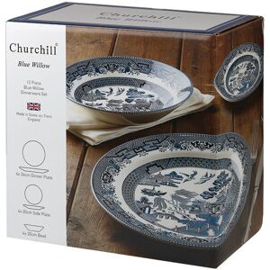 Churchill China Blue Willow 12 Piece Dinner Set - Dinner Set Churchill China Blue Willow 12 Piece Dinner Set - Dinner Set