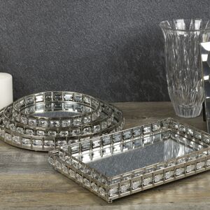 URBN Living (Round, 20cm) Silver Mirror Trays Decorative Display Stands URBN Living (Round, 20cm) Silver Mirror Trays Decorative Display Stands