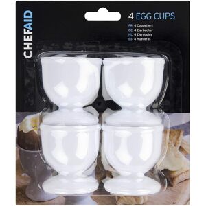 Unbranded Chef Aid 4-Piece Plastic Egg Cup Set - White, Dishwasher Safe, Keeps Eggs Separa Unbranded Chef Aid 4-Piece Plastic Egg Cup Set - White, Dishwasher Safe, Keeps Eggs Separa