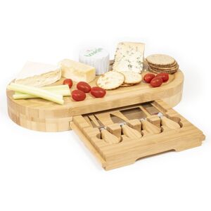 Unbranded Wooden Oval Cheese Board Set and Cheese Knives Trend Unbranded Wooden Oval Cheese Board Set and Cheese Knives Trend