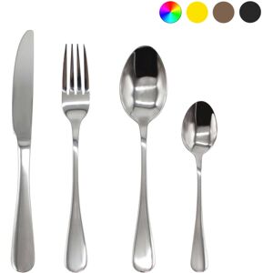 Glim & Glam (Silver, 16pc set) Stainless Steel Cutlery Set Black Gold Rainbow Set Glim & Glam (Silver, 16pc set) Stainless Steel Cutlery Set Black Gold Rainbow Set