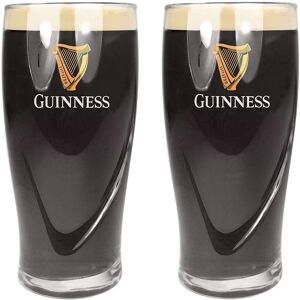 (Set of 2) Guinness Pint Glasses 20oz / 568ml CE Marked Embossed Harp Design (Set of 2) Guinness Pint Glasses 20oz / 568ml CE Marked Embossed Harp Design