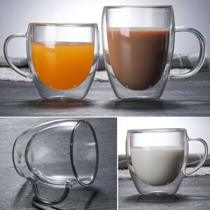 Unbranded (150ML) Double Wall Glass Tea Coffee Cup Heat-resistant Clear Glass Mug Unbranded (150ML) Double Wall Glass Tea Coffee Cup Heat-resistant Clear Glass Mug