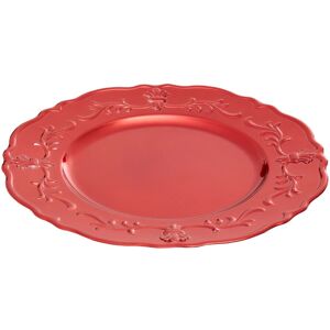 Premier Housewares 33cm Dia Red Finish Baroque Charger Plate Premier Housewares 33cm Dia Red Finish Baroque Charger Plate