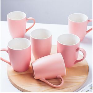 Ancoree (Pink) Porcelain Tea Cup Set of 6, Macaroon Color Ceramic Coffee Mugs for Coff Ancoree (Pink) Porcelain Tea Cup Set of 6, Macaroon Color Ceramic Coffee Mugs for Coff