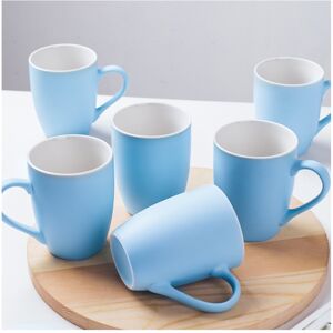 Ancoree (Blue) Porcelain Tea Cup Set of 6, Macaroon Color Ceramic Coffee Mugs for Coff Ancoree (Blue) Porcelain Tea Cup Set of 6, Macaroon Color Ceramic Coffee Mugs for Coff