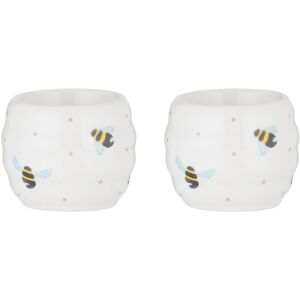 Kensington Set of 2 Sweet Bee Egg Cups Holder Hard Soft Boiled Eggs Ceramic Holders Kensington Set of 2 Sweet Bee Egg Cups Holder Hard Soft Boiled Eggs Ceramic Holders