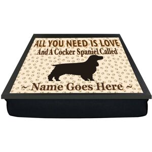 Personalised Gift Products Personalised 'All You Need Is Love' Cocker Spaniel Dog Breed Cushion Lap Tray Be Personalised Gift Products Personalised 'All You Need Is Love' Cocker Spaniel Dog Breed Cushion Lap Tray Be