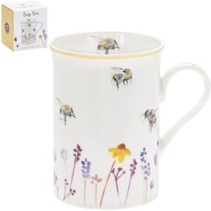 Rajanis Busy Bees Fine China Mug - Single, Elegant 11cm Floral Bee Design, Dishwasher Sa Rajanis Busy Bees Fine China Mug - Single, Elegant 11cm Floral Bee Design, Dishwasher Sa