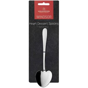 Grunwerg Windsor Carded 4HDWDR/C Cutlery Collection Heart Shaped Dessert Spoon Set - Cutlery Set Grunwerg Windsor Carded 4HDWDR/C Cutlery Collection Heart Shaped Dessert Spoon Set - Cutlery Set