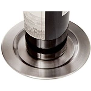 Franmara Set of 4 Brushed Stainless Steel Smooth Pratique Wine Bottle Coasters Franmara Set of 4 Brushed Stainless Steel Smooth Pratique Wine Bottle Coasters
