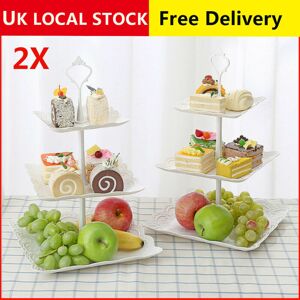 Unbranded 2 X 3 Layer Dessert Cake Stand Plate Afternoon Tea Party Wedding Plate Unbranded 2 X 3 Layer Dessert Cake Stand Plate Afternoon Tea Party Wedding Plate
