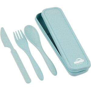 Premier Housewares 3 Pc Blue Wheat Straw Cutlery Set, Spoon and Fork Set, Natural Serving Fork and Premier Housewares 3 Pc Blue Wheat Straw Cutlery Set, Spoon and Fork Set, Natural Serving Fork and
