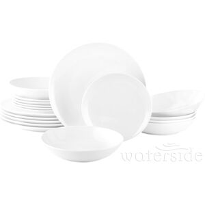 Waterside Fine China 18pc White Everyday Round Dinner Set Waterside Fine China 18pc White Everyday Round Dinner Set