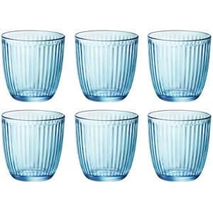 (6 Glasses, Blue) Bormioli Rocco Line Drinking Small Tumblers Dining (6 Glasses, Blue) Bormioli Rocco Line Drinking Small Tumblers Dining
