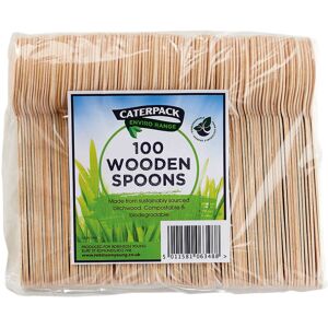 Caterpack Enviro Wooden Spoons Pack of 100 RY10569 RY06348 Caterpack Enviro Wooden Spoons Pack of 100 RY10569 RY06348