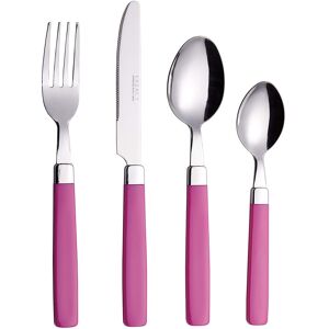 EXZACT 16pcs Cutlery Set Stainless Steel - Coloured Handles - 4 Forks, 4 Knives, EXZACT 16pcs Cutlery Set Stainless Steel - Coloured Handles - 4 Forks, 4 Knives,